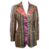 Dolce & Gabbana Multi Colour with Jacquard Patterns Embroidered Blazer