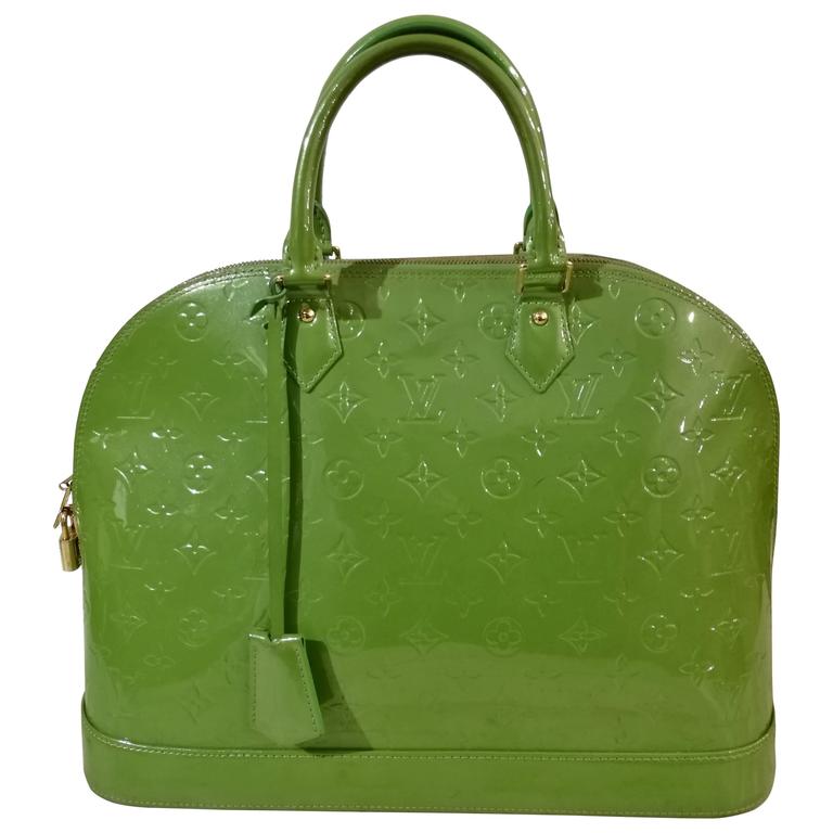 Louis vuitton Green Vernis Alma Gm at 1stDibs green louis vuitton handbag, green louis vuitton