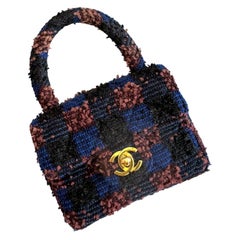 CHANEL Pre-Owned 1992 Micro Classic Flap Tweed Handbag