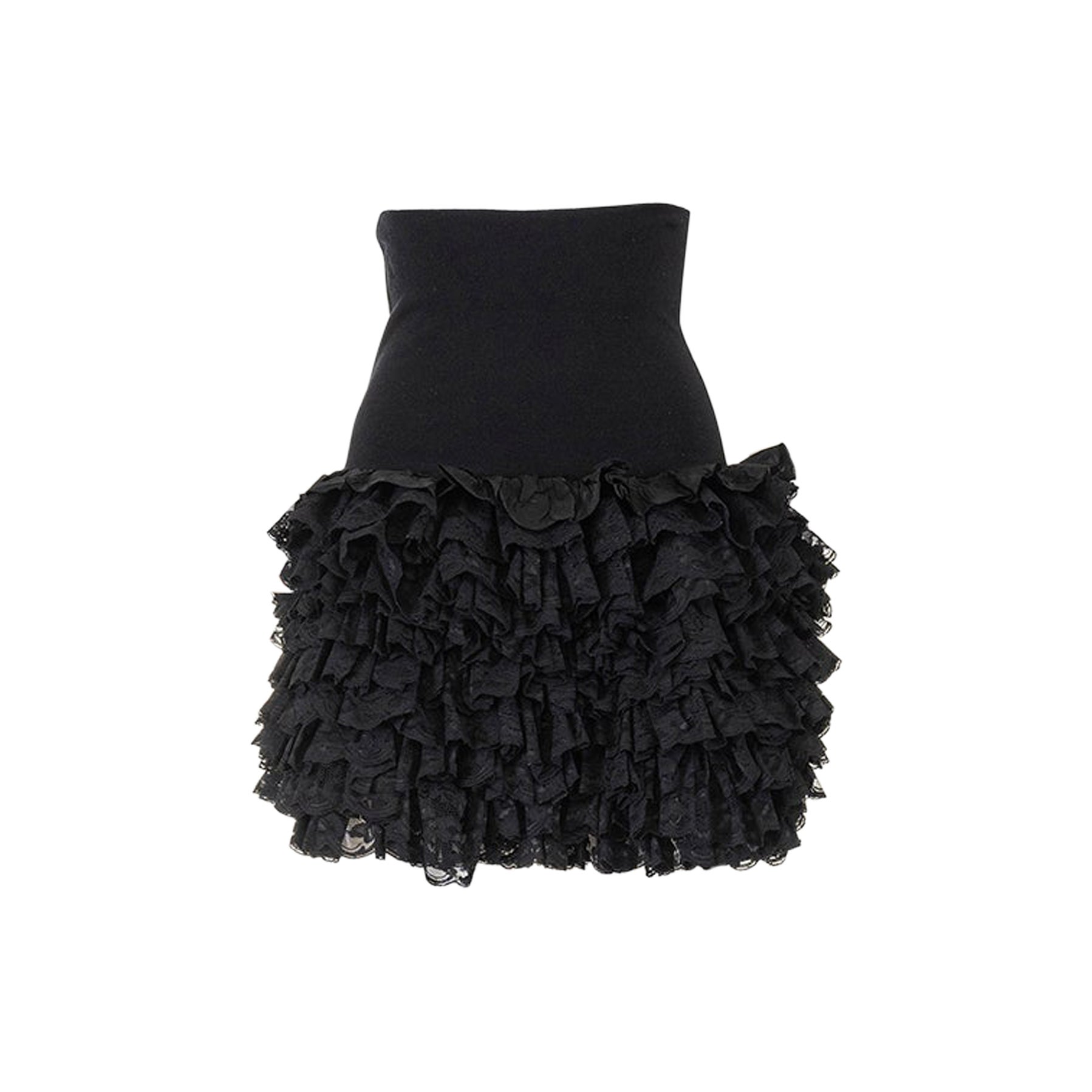 DOLCE & GABBANA FW 91 Iconic and Rare Lace Multi Ruffled Miniskirt For Sale