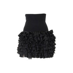 DOLCE & GABBANA FW 91 Iconic and Rare Lace Multi Ruffled Miniskirt
