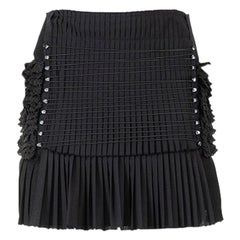 BALENCIAGA BY NICOLAS GHESQUIÈRE FW 01 Mini-jupe plissée en maille, rare et iconique