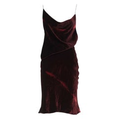 Vintage GUCCI BY TOM FORD SS 97 Rare Velvet Open Back Slip Dress