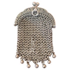 Antique porte-monnaie français en cotte de mailles