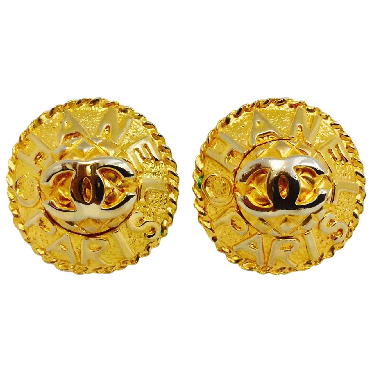 Chanel Vintage Clip On Earrings