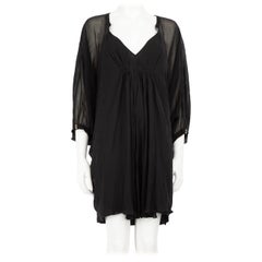 Diane Von Furstenberg Black Silk Batwing Dress Size XXL