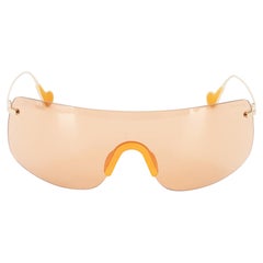 Occhiali da sole Moncler con schermo colorato arancione
