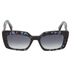 Lanvin Blue Tortoiseshell Square Sunglasses