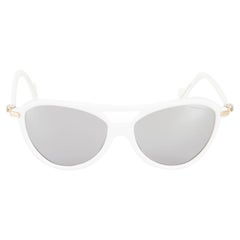 Moncler White Mirrored Aviator Sunglasses