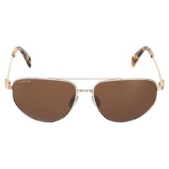 Lanvin Sliver & Tortoiseshell Aviator Sunglasses