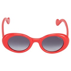 Occhiali da sole ovali Moncler Red Gradient