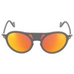 Moncler Gafas de Sol Redondas Espejadas Grises