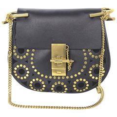 Chloe Black Leather Small Drew Studded Crossbody Bag rt. $2, 150