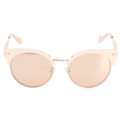 Occhiali da sole rotondi rosa specchiati Moncler