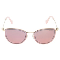 Moncler Gold & Metallisch verspiegelte Sonnenbrille
