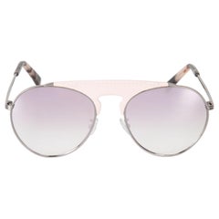 Loewe Pink Leather Trim Mirrored Sunglasses