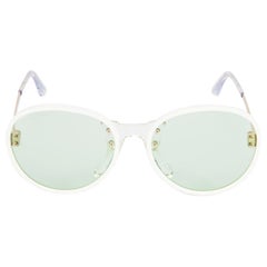 Moncler White & Green Tinted Sunglasses