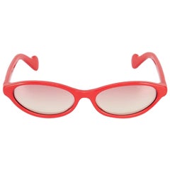 Moncler Rote ovale Gradient-Sonnenbrille