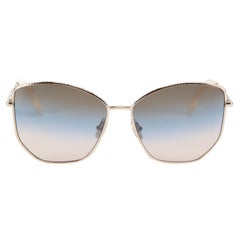 Victoria Beckham Silver & Brown Blue Sunglasses