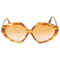 Victoria Beckham Yellow Striped Butterfly Sunglasses