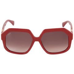Max Mara Red Geometric Gradient Sunglasses