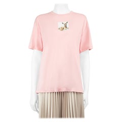 Burberry Pink Bambi Printed Graphic T-Shirt Size S