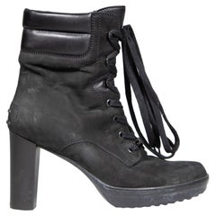 Tod's - Bottines à lacets en daim noir - Taille 41