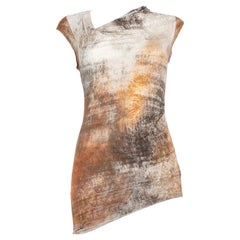Helmut Lang Drape Detail Printed Top Size S