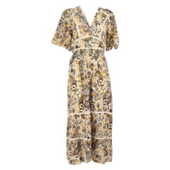 ba&sh Vestido Midi Estampado Floral Talla L
