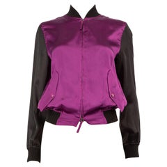 Jean Paul Gaultier Embroidered Silk Bomber Jacket Size XS