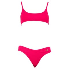 The Attico Pink Ribbed Bikini Size XS