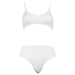 Bikini de cintura alta AMI Blanco De Coeur Talla XXS