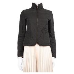 Burberry Black Nova Check Lined Quilted Jacket Size XS