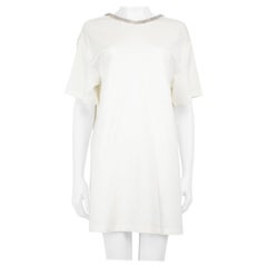 Area White Opened-Back Crystal Bow Mini Dress Size M