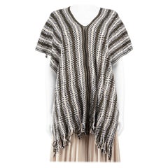 Missoni Gestreifter Poncho Dünn gestrickt Größe S