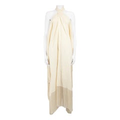 Taller Marmo Ecru Nina Fringed Maxi Dress Size M