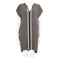 Vince, robe tunique sans manches en soie abstraite, taille M