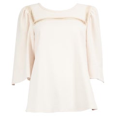Chloé See by Chloe Pink Lace Embroidered Top Size S
