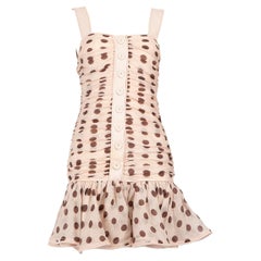 Zimmermann Pink Polka Dots Corsage Mini Dress Size XS