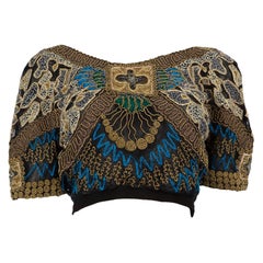 Top ricamato con perline di Alberta Ferretti Taglia S
