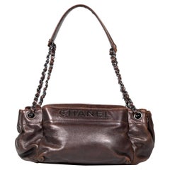 Chanel 2005-2006 Brown Leather LAX Accordion Bag