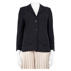 Akris Giacca Blazer in Lana Navy Taglia L.A.