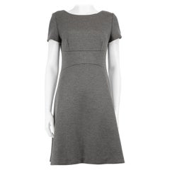 Prada Grey Wool Knit Knee Length Dress Size L