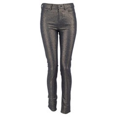 Vivienne Westwood Marineblaue Skinny-Hose mit Glitter-Akzent Größe S
