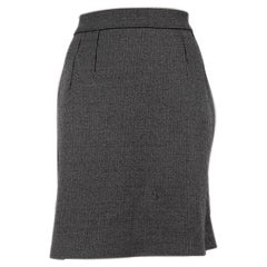 Dolce & Gabbana Grau gestreifter Minirock Größe L