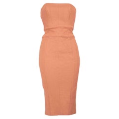 Tanya Taylor Pink Strapless Sleeveless Dress Size XXS