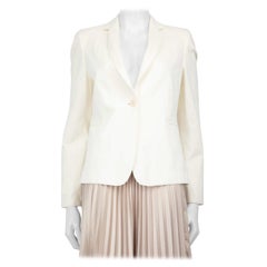 Akris Blazer sartoriale monopetto bianco taglia XL