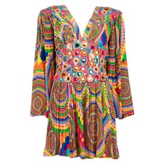 Manish Arora Dotted Mirror Embellished Mini Dress Size S