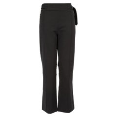 Max Mara Pantalón de pierna recta con cremallera negro Talla XXL