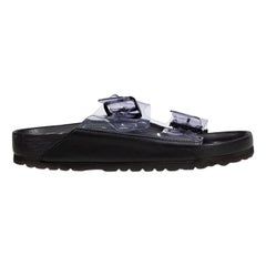 Manolo Blahnik Arizona Leather PVC Strap Slides Size IT 40